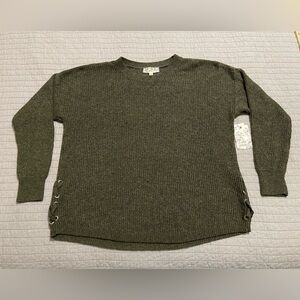 Pink Republic Women's Pullover Knit Olive Sweater Size XL